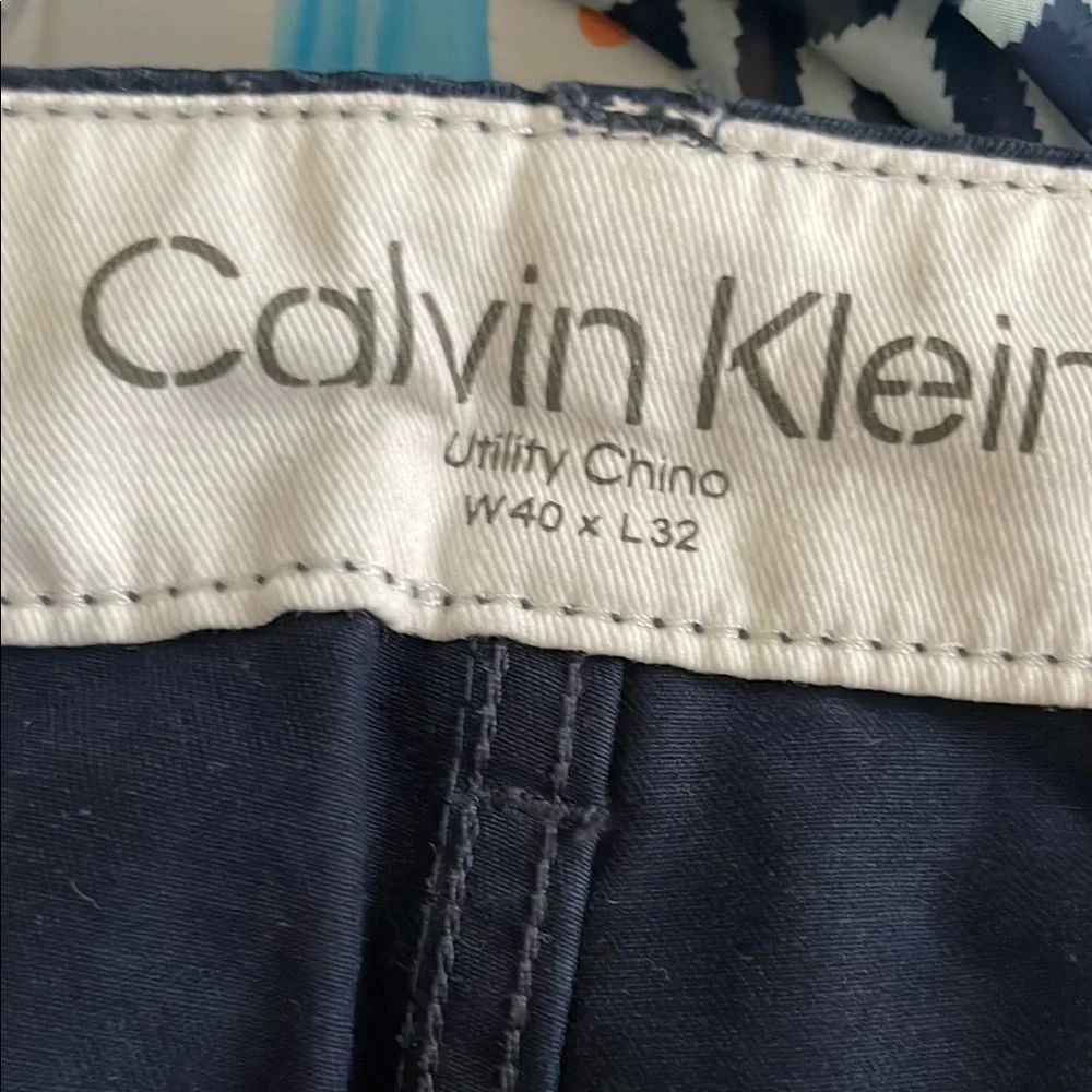 Calvin Klein Utility Chino NWT W40 X L32 Black Wide-Leg Trousers